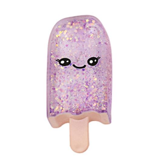 1/4 Stück Eisstiel Stressabbau Spielzeug Lachendes Eiscreme Quetschspielzeug Langsam aufsteigender Klarer Glitzer Eisstiel Fidget Spielzeug Dekompression Entspannungswerkzeug
