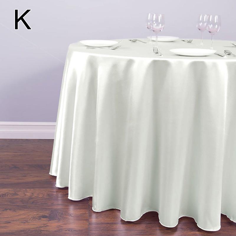 145 cm runde Satin-Tischdecke, Tischauflagen, Hochzeitsdekoration, Bankett, Esstisch, Neujahr, Weihnachten, Tischdecke