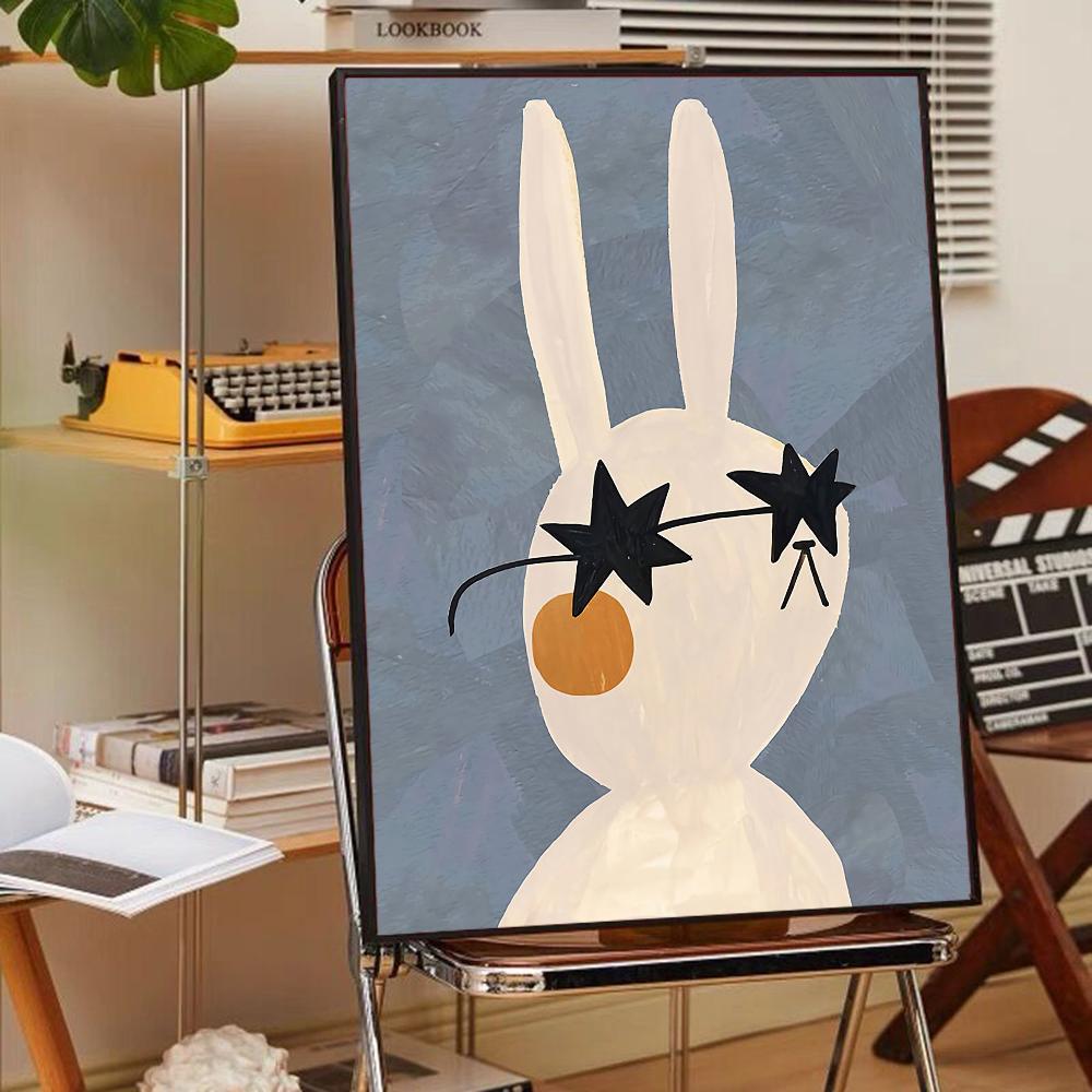 Leopard Kaninchen Bär Tiger Maus Regenbogen Lustiger Film Klebeposter Ausgefallener Wandaufkleber Wohnzimmer Bar Vintage Dekorative Malerei 40*50cm No Frame