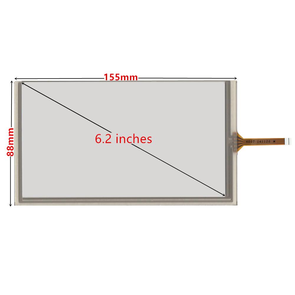 6,2/7/8/9 Zoll Widerstand Digitizer Touch Screen Panel Glas Für Auto DVD GPS Navigation Multimedia Ersatz Teile 6.2 inch-right side cente goldgelb