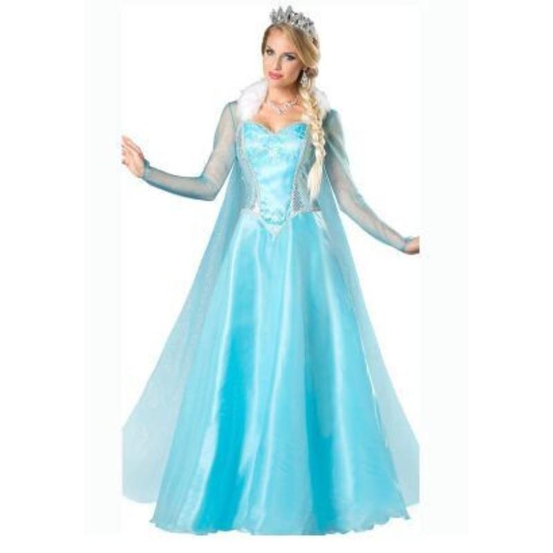 Halloween Kostüm Erwachsene Weiblich Prinzessin Anna Performance Kostüm Frozen Schneewittchen Spielkleid XXXL