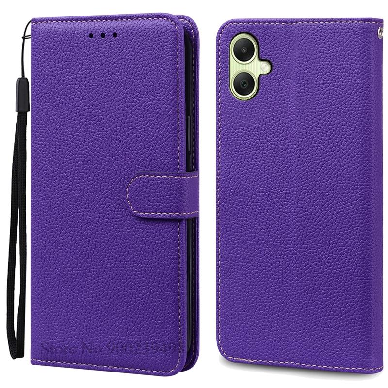 A07 Hülle Für Samsung Galaxy A07 Hülle Brieftasche Leder Klapphülle Für Samsung A07 Hülle A075F SM-A075F/DS A075B Handyhülle Fundas For Samsung A07 4G dunkelviolette