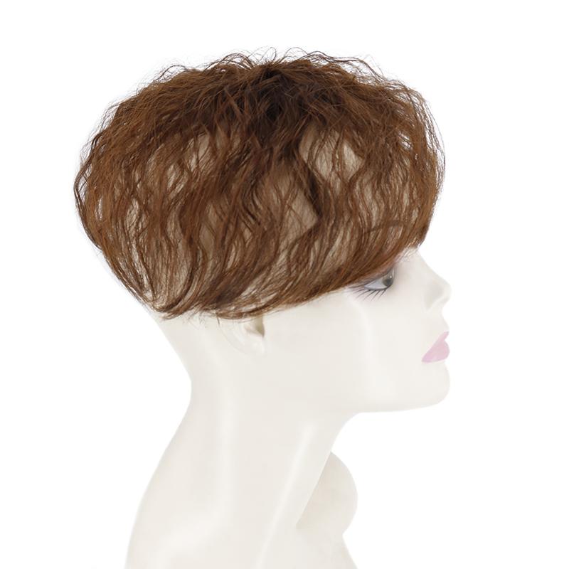 LISI HAIR Haarverlängerung für Damen, kurzes lockiges Haar, Kunstfaser-Haarteil, Abdeckung von grauem Haar und Haarausfall, natürliches Schwarz, Braun, Blond, für den täglichen Gebrauch 2-30