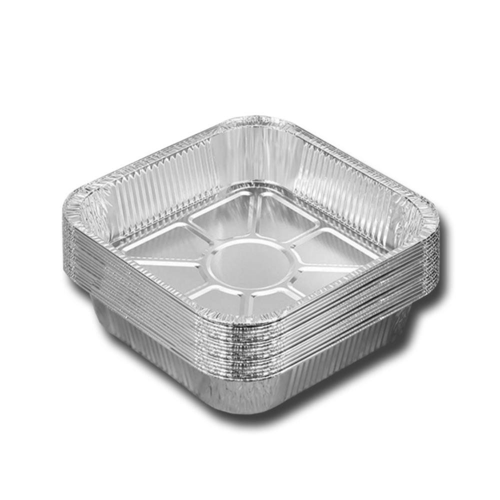 20CM Heißluftfritteuse Aluminiumfolienpfanne Ölbeständig BBQ Tropfschale Tablett Küchenzubehör Dampfkorb 50pcs