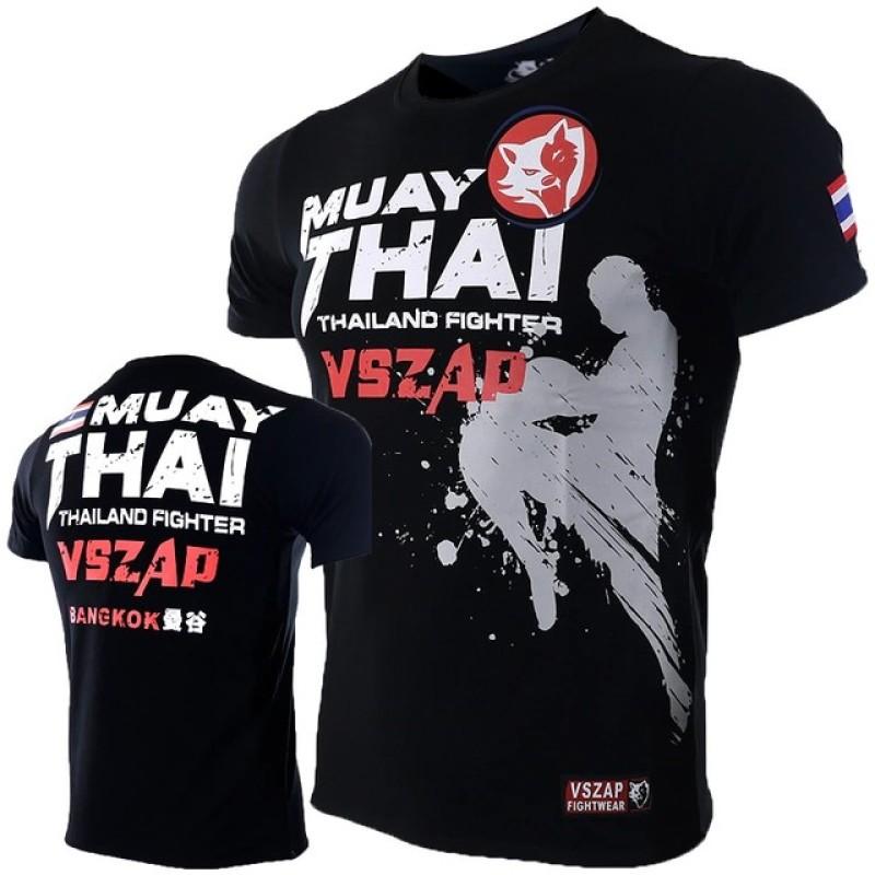 Herren Muay Thai T-Shirt Laufen Fitness Sport Kurzarm Outdoor Boxen Wrestling Trainingsanzüge Sommer Atmungsaktive, schnell trocknende Tops XL