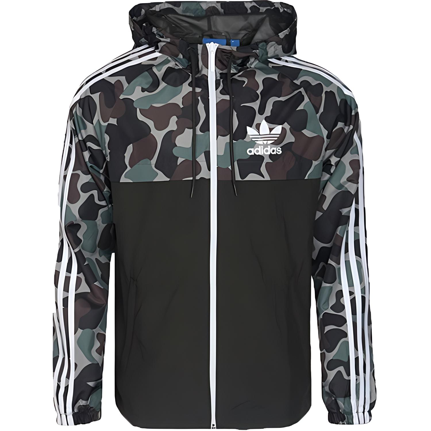 Adidas Originals Logo Weich Bequem Vielseitig Hoodie Jacke Herren Jacke Schwarz BS4907 S