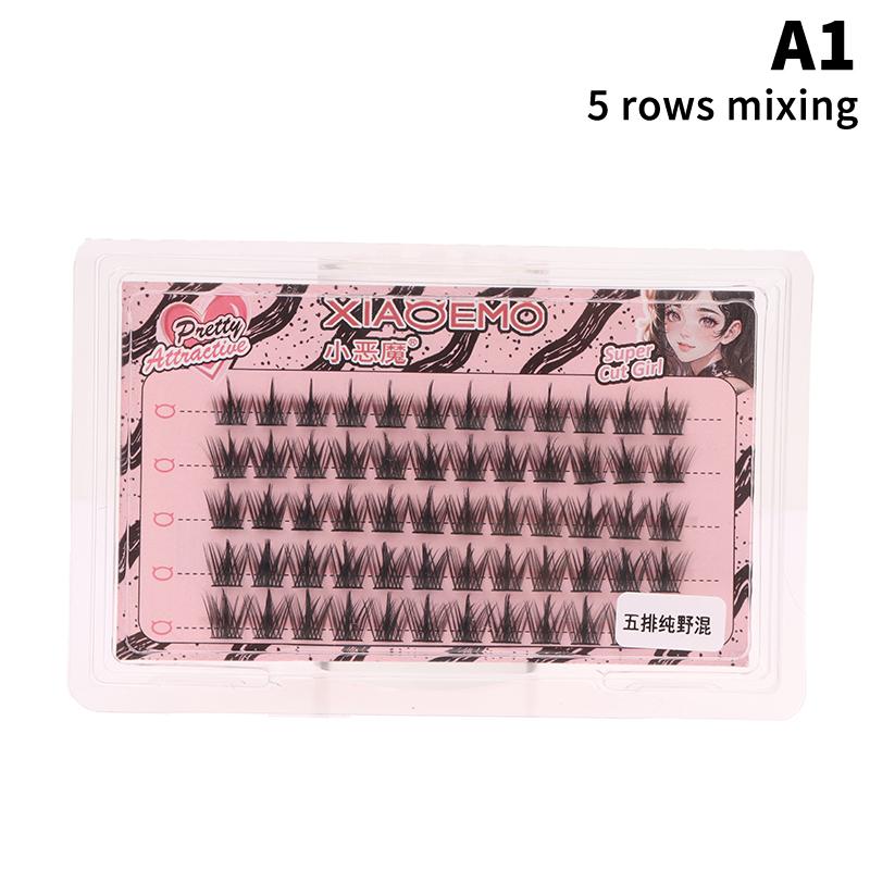 5/10 Reihen individuelle Wimpern DIY segmentierte Manga natürliche Wimpern Cluster Wimpernverlängerung weiche falsche Wimpern koreanisches Make-up A1/5 rows/mixing