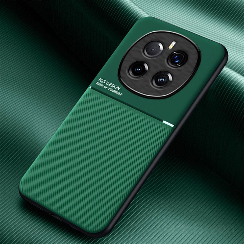 Für Honor Magic 7 Pro 7Lite Hülle Weiches Silikon Stoßfest Mit Auto Magnetischer Halter Rückseite für Magic7 7Pro Leder Handyhüllen Honor Magic7 Pro grün