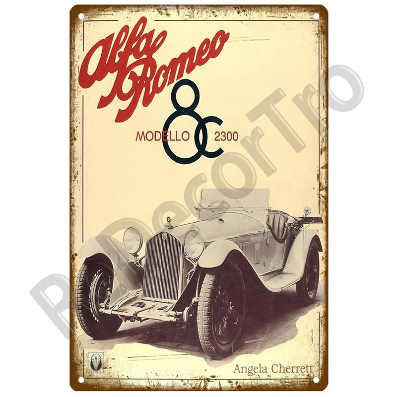 Alfa Bar Retro Blechschild zum Aufhängen Metallschild Home Wall Decor Dekoration Teller Poster an der Wand Wohnzimmer Dekoration Luxus 20 x 30cm