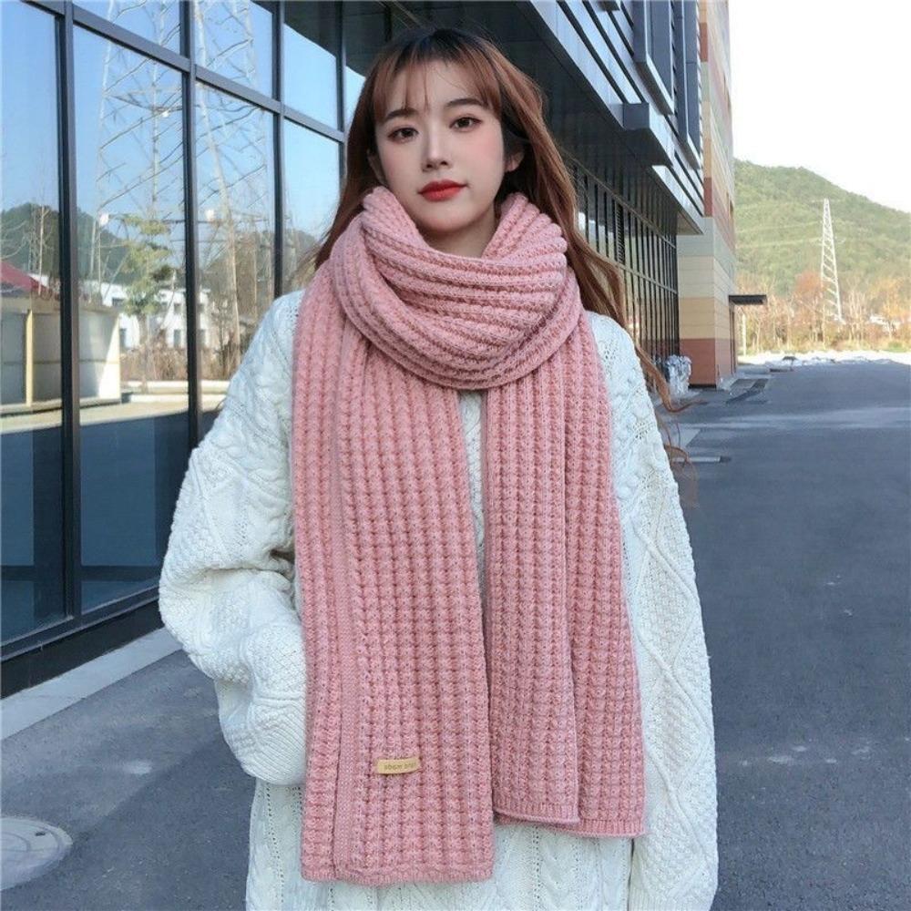 Herren Damen Lätzchen Winter Strick Thermisch Halswärmer Schlauch Skifahren Motorrad Schal Verdickung Winddicht Warm Halsabdeckung Reiten Lätzchen rosa