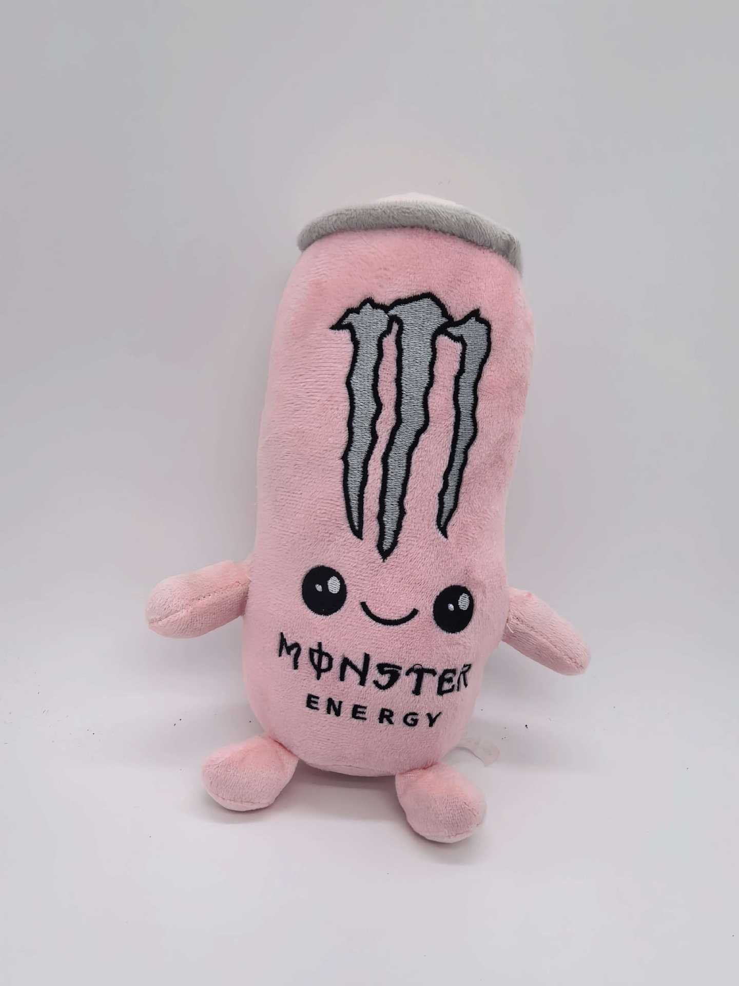 Monster Energy Zero Ultra White Energy Drink Plüschtier Niedriges Kissen Spielzeug Super Weiches Kuscheltier 25cm rosa