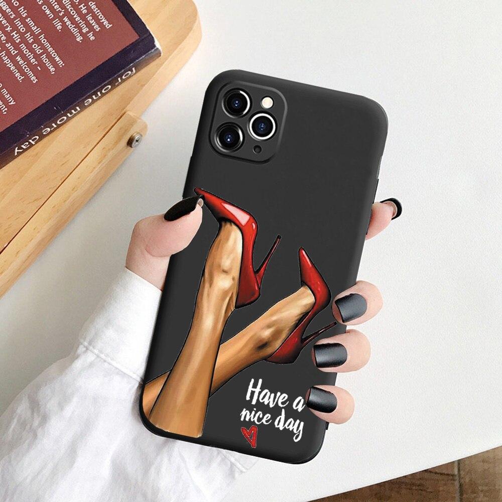 Mädchen Körper Liebhaber Rose Soft Case für IPhone 12 7 8 Plus XS XR Kamera Schutz Fall für iphone 11 Pro Max 13 SE20 6s Telefon Abdeckung Iphone 13pro Max