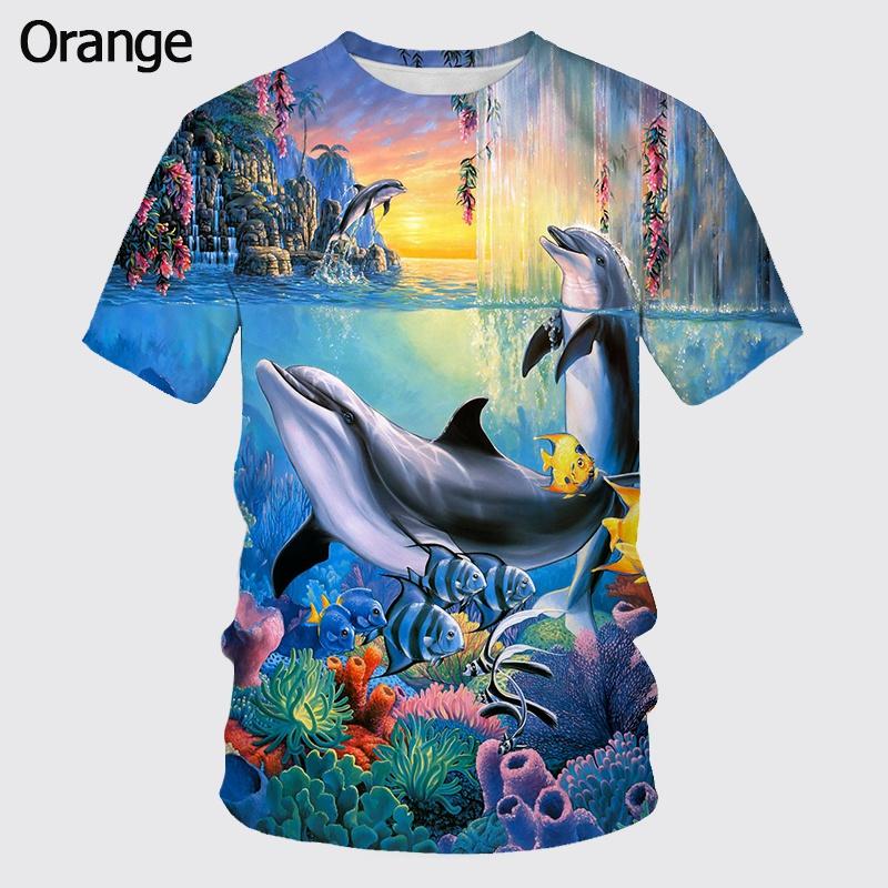 Neues Herrenmode Tier 3D-Druck T-Shirt Sommer Lustig Kurzarm Hip Hop Tops 5XL