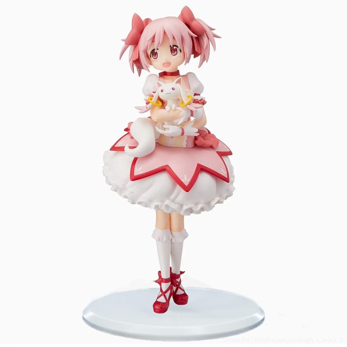 18CM Puella Magi Madoka Magica Anime Modell Kaname Madoka Magisches Mädchen Puppe PVC Anime Actionfiguren Modell Anime Cartoon Modell Spielzeug