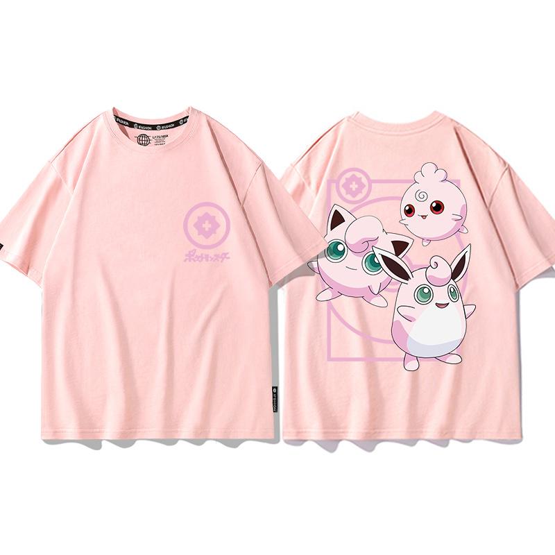 Pokémon Joint T-Shirt Kinder Sommer Herren und Damen Geng Gui Super Traum Kleidung Jungen Pokémon Kurzarm L white
