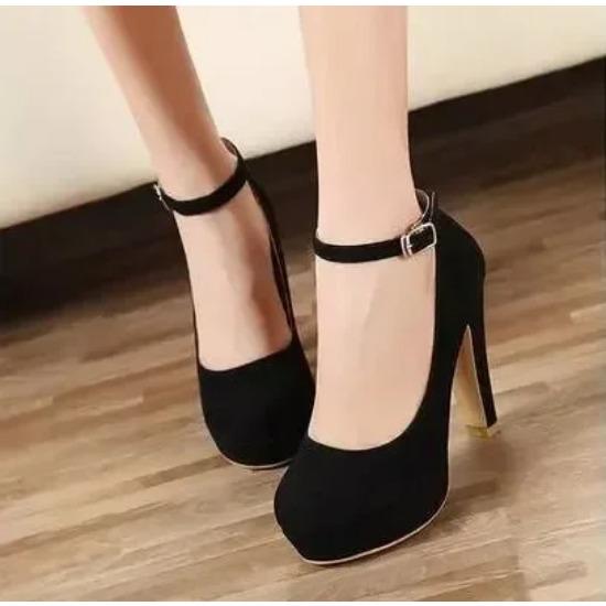 High Heel Damen Schuh Frühling Neu Dicke Ferse Arbeitsschuhe Vielseitige High Heel Schuhe Schwarz Mode Damen Schuh Zapatos Mujer 38