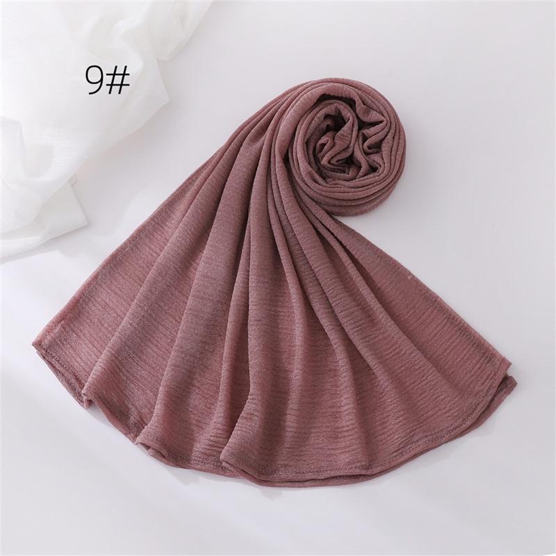 18 Farben Einfache Weiche Atmungsaktive Dünne Polyester Hijabs Damen Langer Muslimischer Schal Tuch Turban Kopfwickel Dame Abaya Islamisch 170*70cm