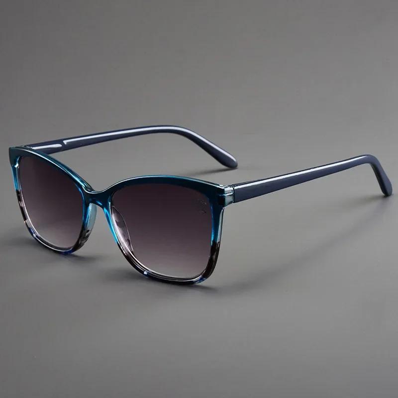 2025 Hochauflösende Sonnenbrille Neue Brille für ältere Menschen mit großem Rahmen Lesebrille für Männer und Frauen Outdoor-Reisebrille für ältere Menschen 2.00 blau