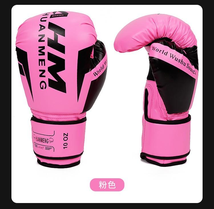 Verdickte Boxhandschuhe für Erwachsene Kampftrainings-Wettkampfhandschuhe 6 rosa