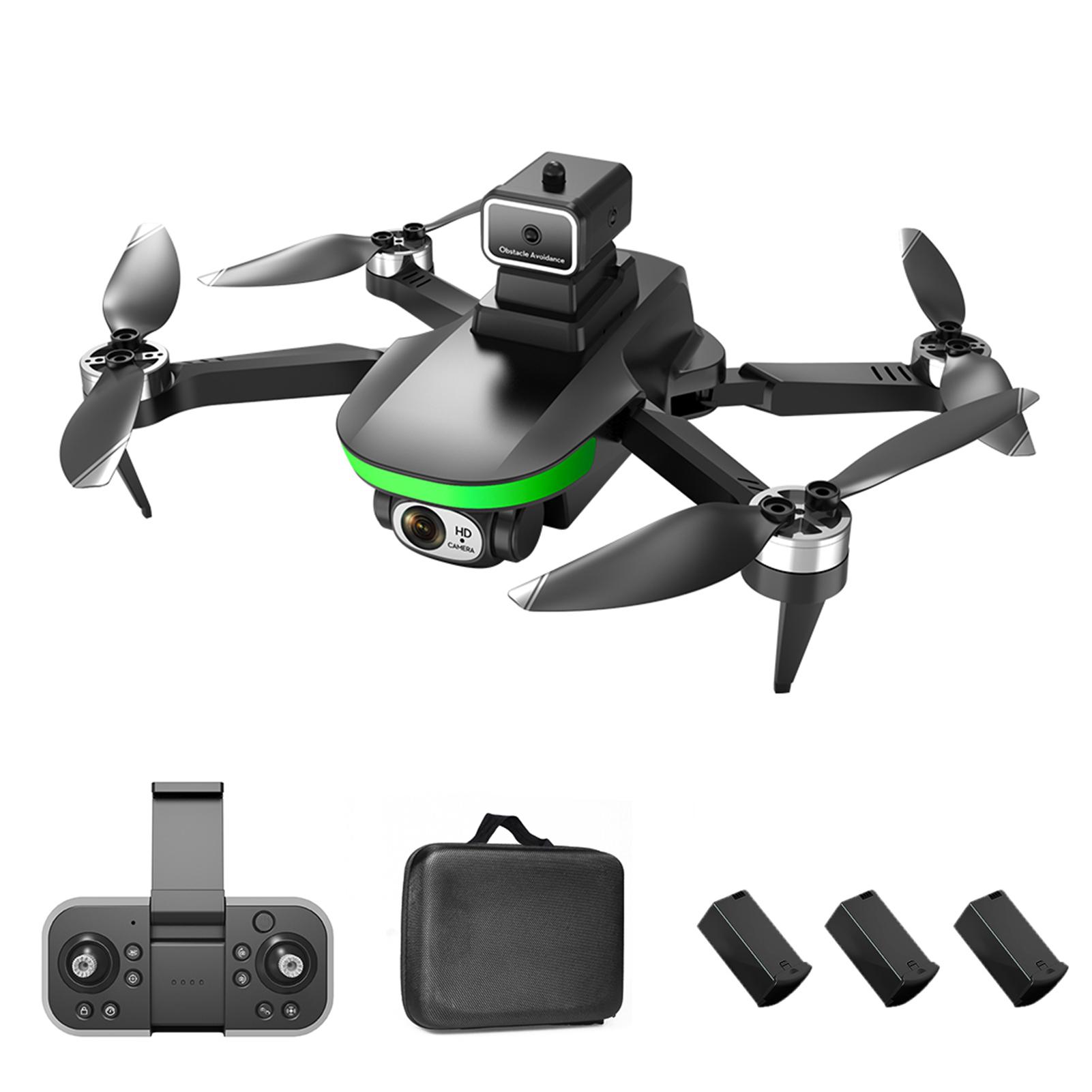 Ferngesteuerte Drohne mit Daul-Kamera, 6K, optischer Fluss, Positionierung, Hindernisvermeidung, bürstenlos 4K 3 battery schwarz