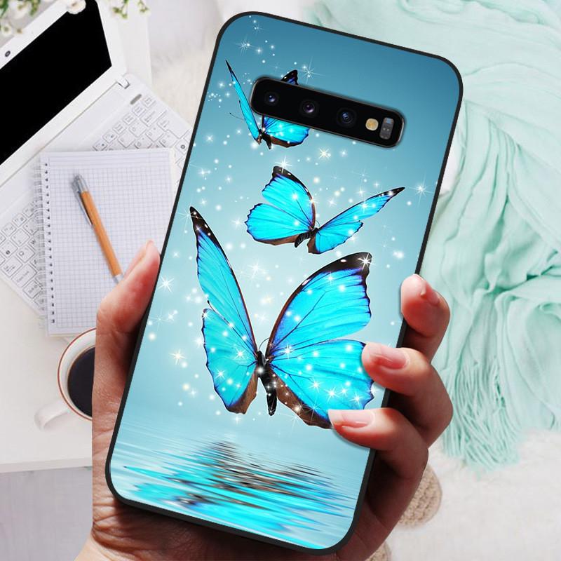 Hülle Für Samsung Galaxy S10 S 10 Plus S10E Handyhülle Niedliche Cartoon Bemalte Weiche TPU Hülle Für Samsung S10 S10+ S10E Schwarze Funda For Samsung S10E pink