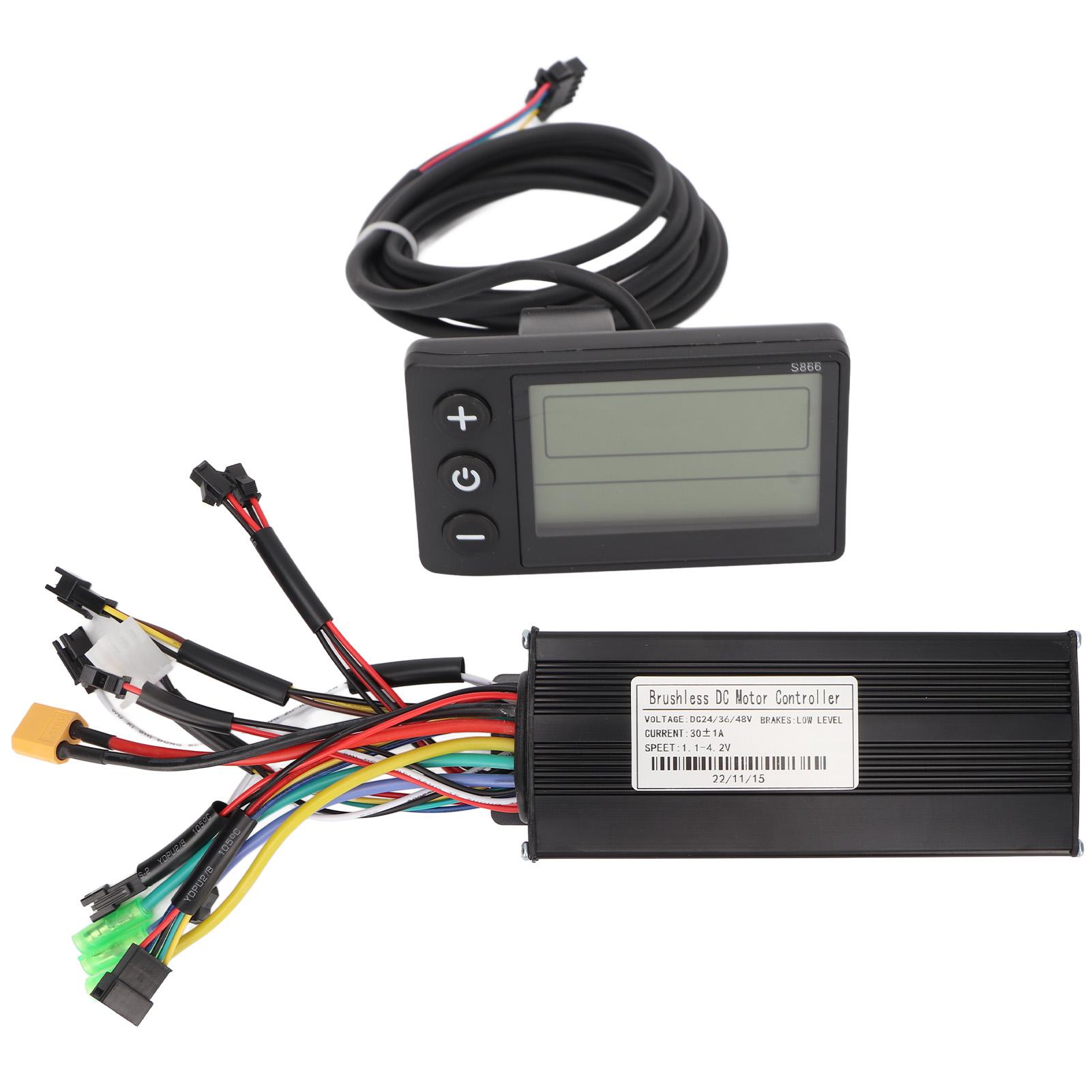 DC 24V 36V 48V 30A Sinus Welle Controller S866 LCD Display Elektrische Fahrrad Motor Controller Kit für