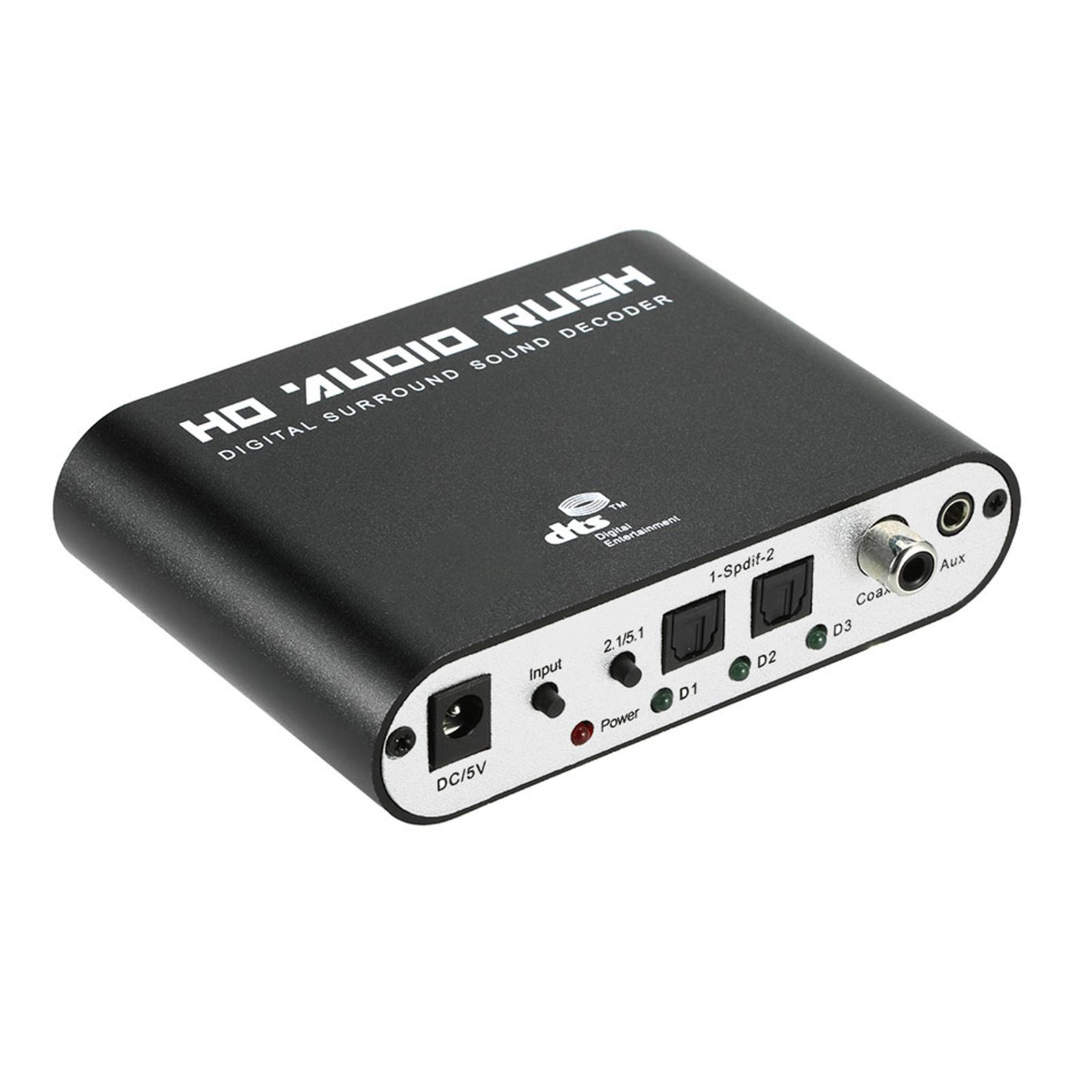 5.1 Audio Rush SPDIF Koaxial zu 5.1/2.1 Kanal DTS/AC-3 Audio Decoder Surround Sound Rush für STB EU Plug