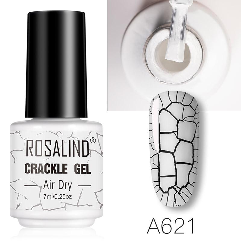 ROSALIND Whit Glasflasche Crack Gel Nagellack, lufttrockener Nagellack, modisches Nagelkunst-Design