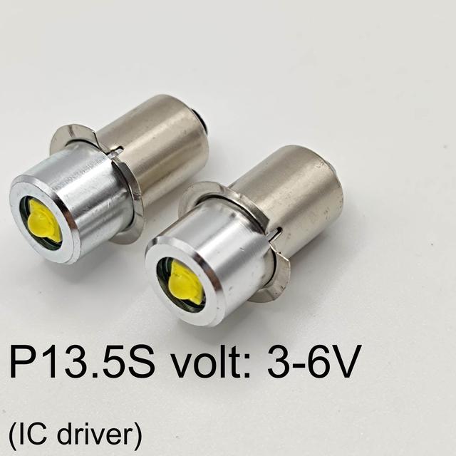 P13 .5s E10 3w 3v 4 .5v 6v Led Lampe Birne Taschenlampe Ersatzbirne Taschenlampe Notlichtbirnen Arbeit 3 ​​-9 Zellen 12v 18v 24v 2PCS  LOT