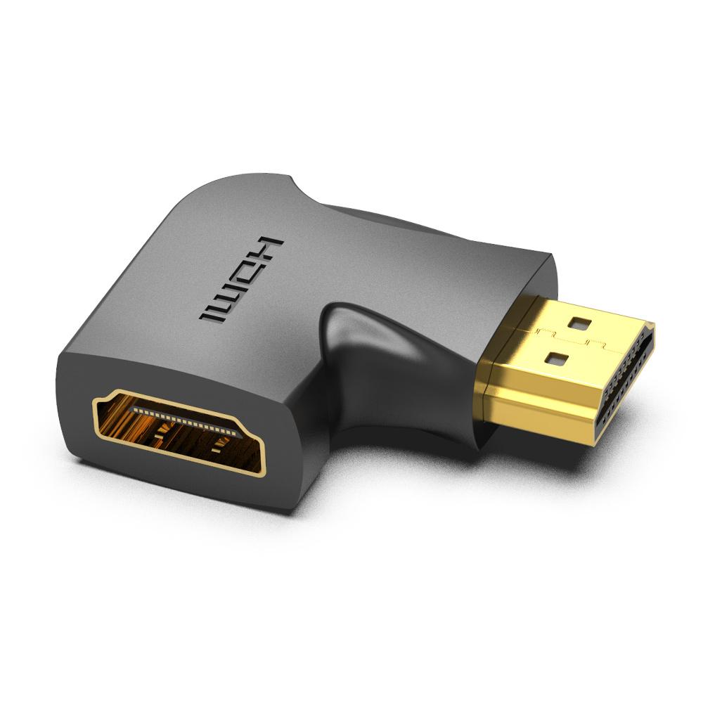 Vention HDMI Adapter 90 270 Grad HDMI Stecker auf HDMI Buchse Konverter 4K HDMI Anschluss für HDTV PS4 Lptop TV BOX HDMI Extender Right schwarz