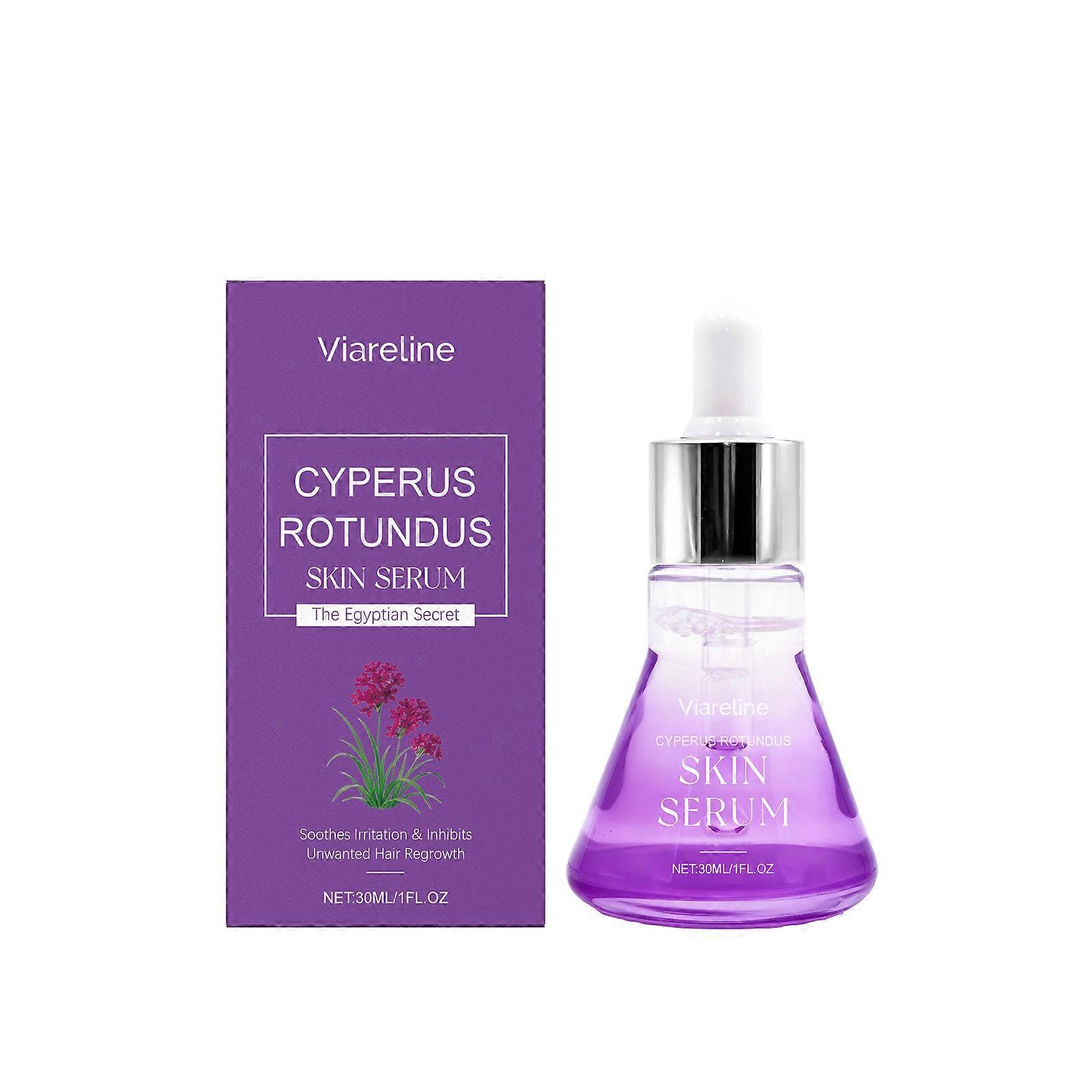 Viareline Cyperus Rotundus Extrakt Serum, Körperöl zur Haarentfernung reduziert eingewachsene Haare, Natürliche beruhigende feuchtigkeitsspendende Pflege
