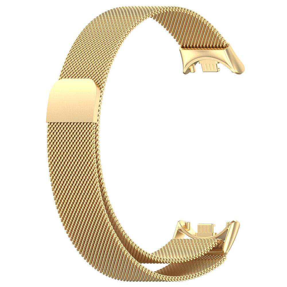 Milanaise-Loop-Band für Xiaomi Mi Band 8, Edelstahl-Mesh-Armband, Armband Xiaomi Mi Band 8 gold