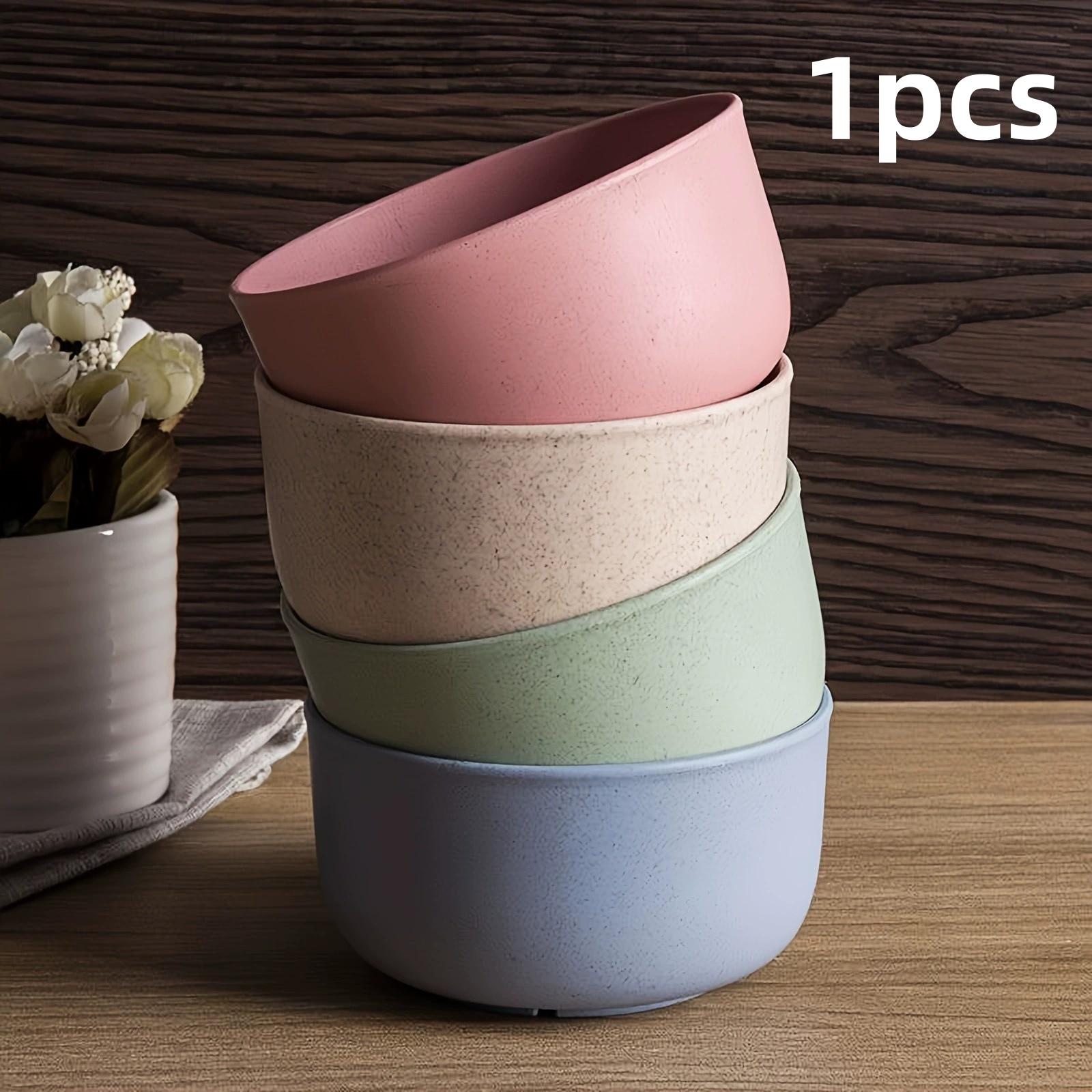 Weizenstroh Schüssel Geschirr Rund Müslischale Haushalt Suppen Nudeln Reisschüssel Ramen Salat Schüssel Küchenbedarf 1-pcs bunt