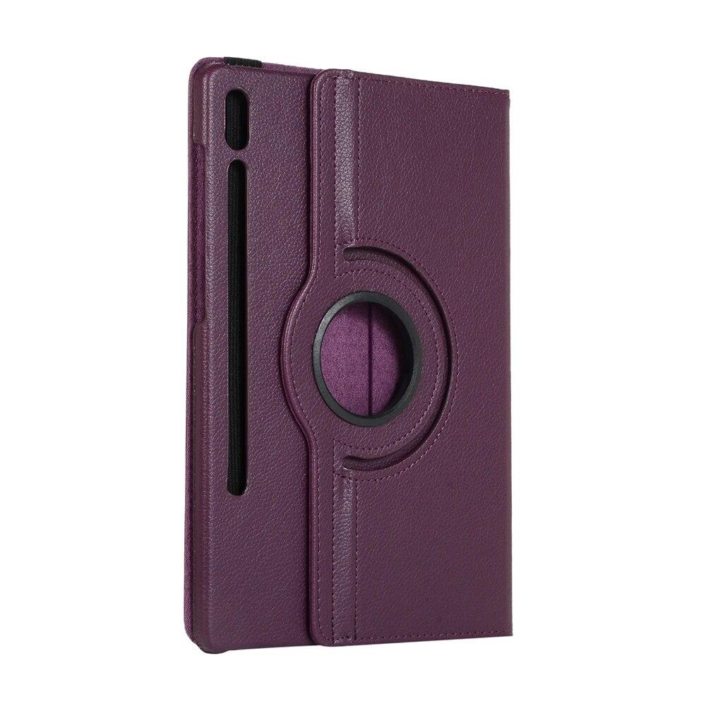 360 drehbare Tablet-Hülle für Samsung Galaxy Tab S7 FE S7 S8 S9 Plus 12,4 Zoll Flip Stand Cover für Samsung Tab S8 S9 Ultra A9 Plus Lederhülle Galaxy tab A9 Plus violett