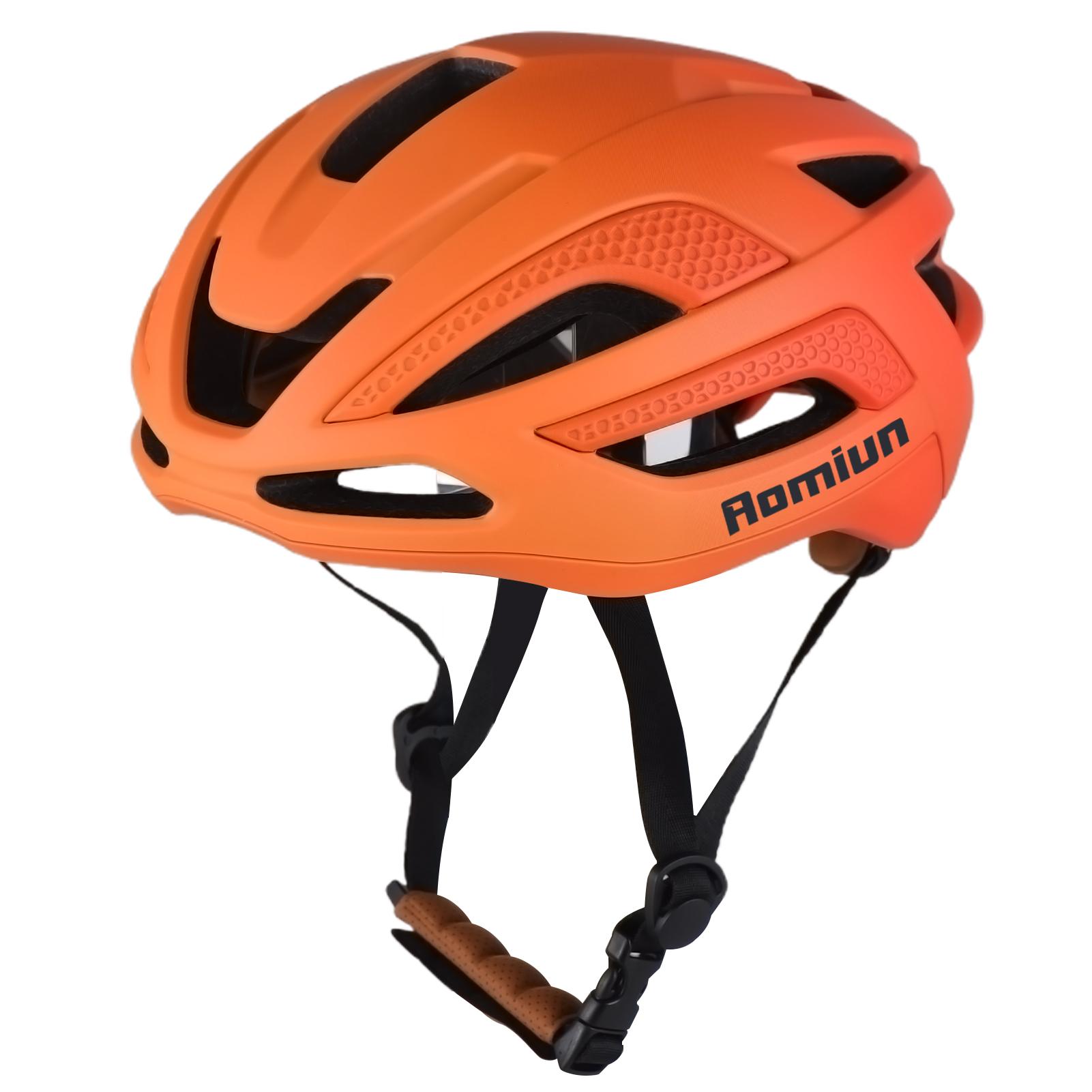 Fahrradhelme für Erwachsene, Helme für Elektroroller, aerodynamischer Schutzhelm mit verstellbarer Innenausstattung M gelb/orange