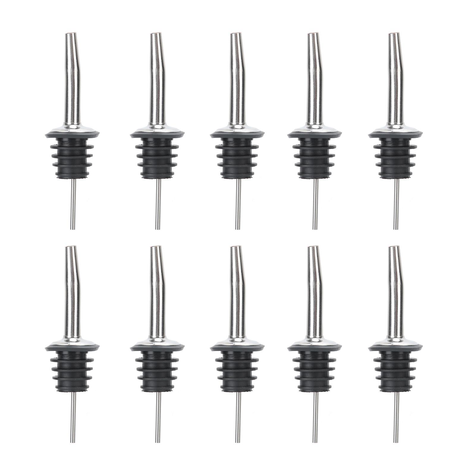 10Pcs 304 Edelstahl Wein Stopper Flasche Ausgießer Schnaps Spender Küche Bar Zubehör
