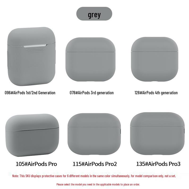 Schutzhülle für AirPods 4. Generation - Bluetooth-Kopfhörerhülle AirPods Pro 3 graue