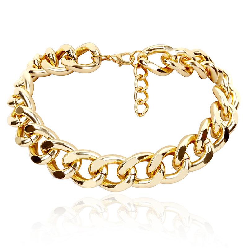 Schwere Metall Kette Halskette Punk Halskette Weibliche Mode Schmuck Weibliche gold