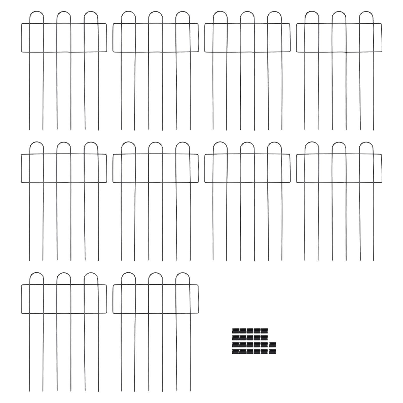 Dekorativer Gartenzaun Eisen Metalldraht Gartenzaun Erdspieß Tierbarrierezaun für Außen
