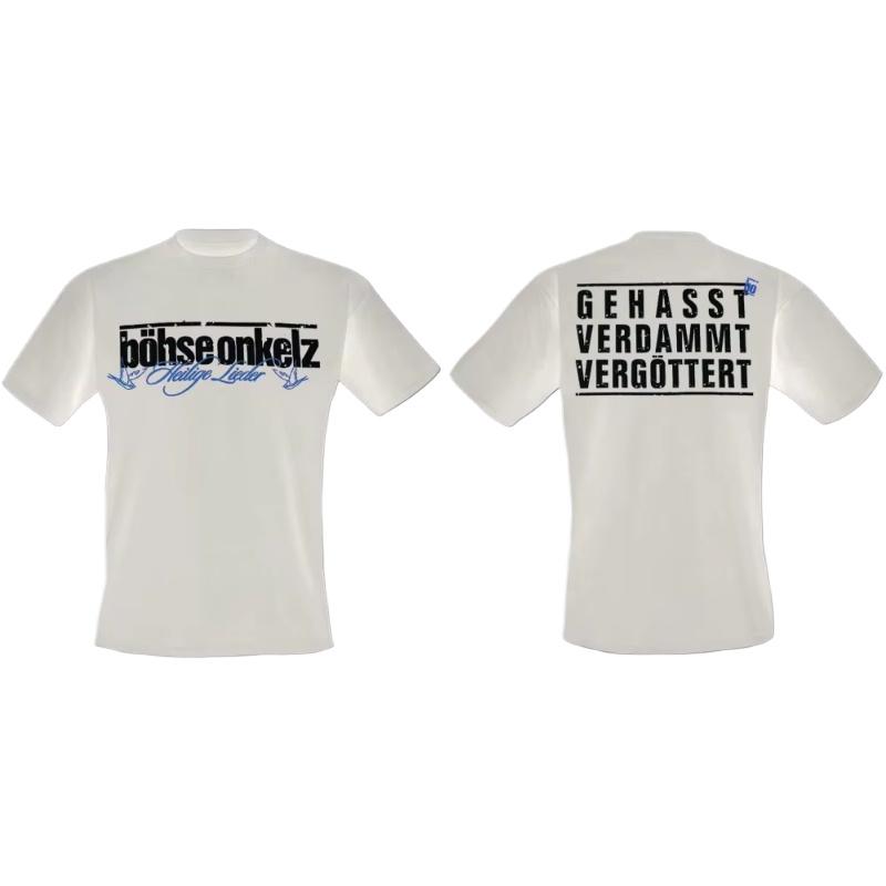 25 Gehasst Verdammt Vergöttert II Böhse Onkelz Peripherer Musterdruck Sommer Übergroßes Oberteil Baumwolle Herren- und Damen-T-Shirts S