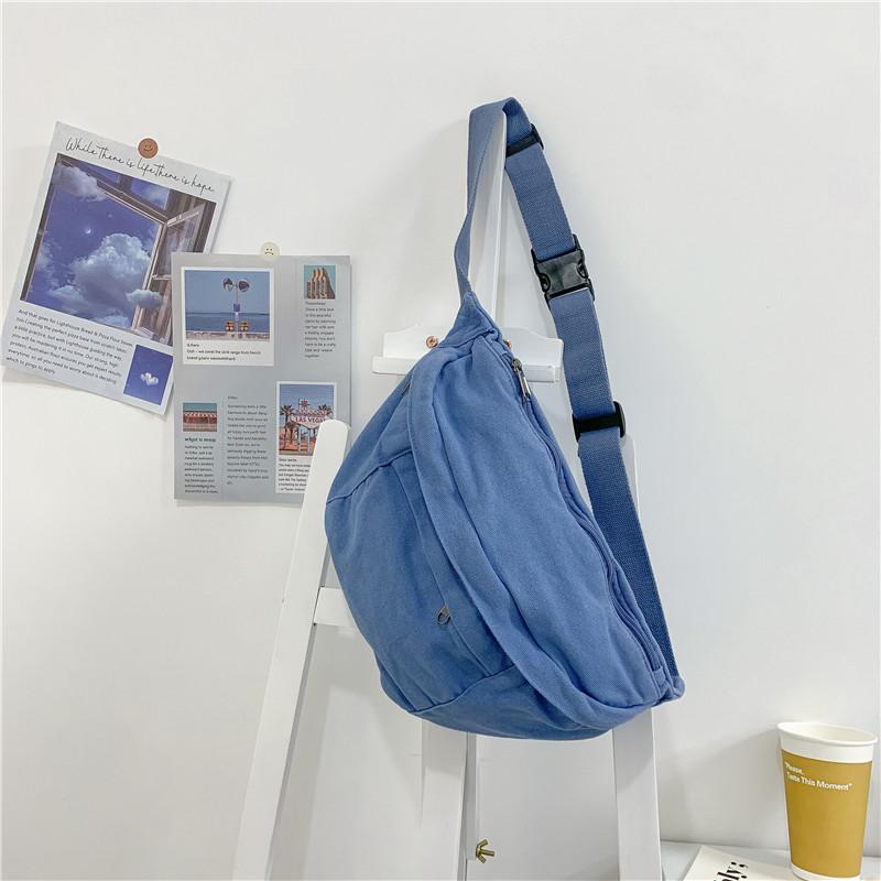 Große Kapazität Taille Taschen Für Männer Casual Leinwand Taille Packs Multifunktionale Reise Unisex Gürtel Tasche Armee Grün Fanny Brust Taschen blau