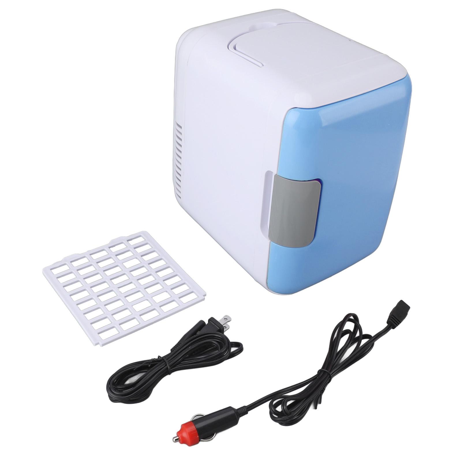 4L Mini-Kühlschrank Kühlen Wärmen Geräuscharm Einzeltür Tragbarer Kleiner Kühlschrank für Autogebrauch L blau