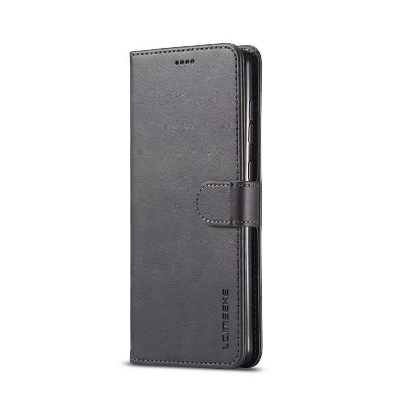Note 10 Lite Hülle für Samsung Note 10 Lite Hülle Leder Vintage Handyhüllen auf Samsung Galaxy Note10 Plus Hülle Flip Wallet Cover Samsung Note 10 Lite schwarz