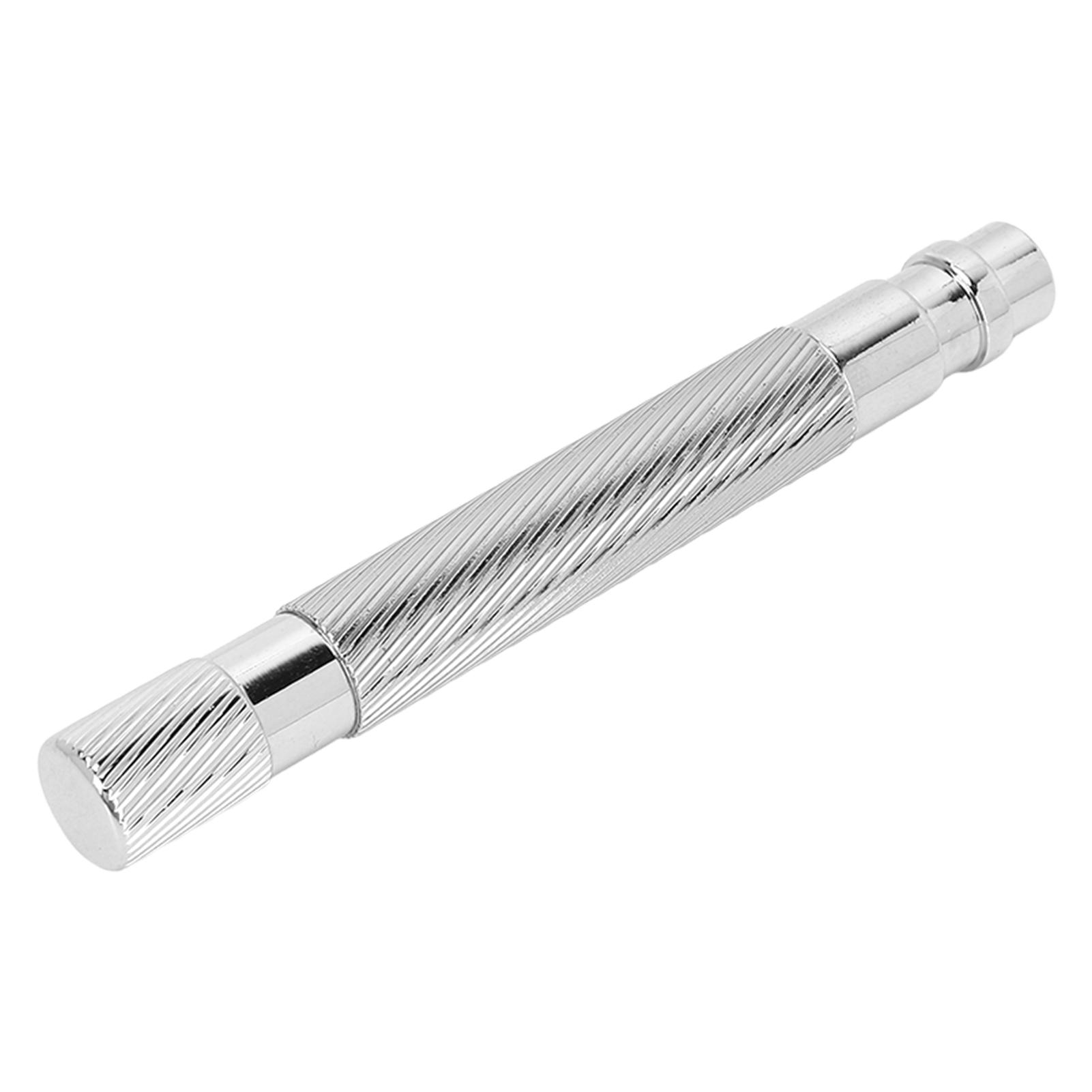 Sicherheit Herrenrasierer Griff Metall Ersatz Manueller Rasierer Griff Retro Rasierer GriffSchwarz silber