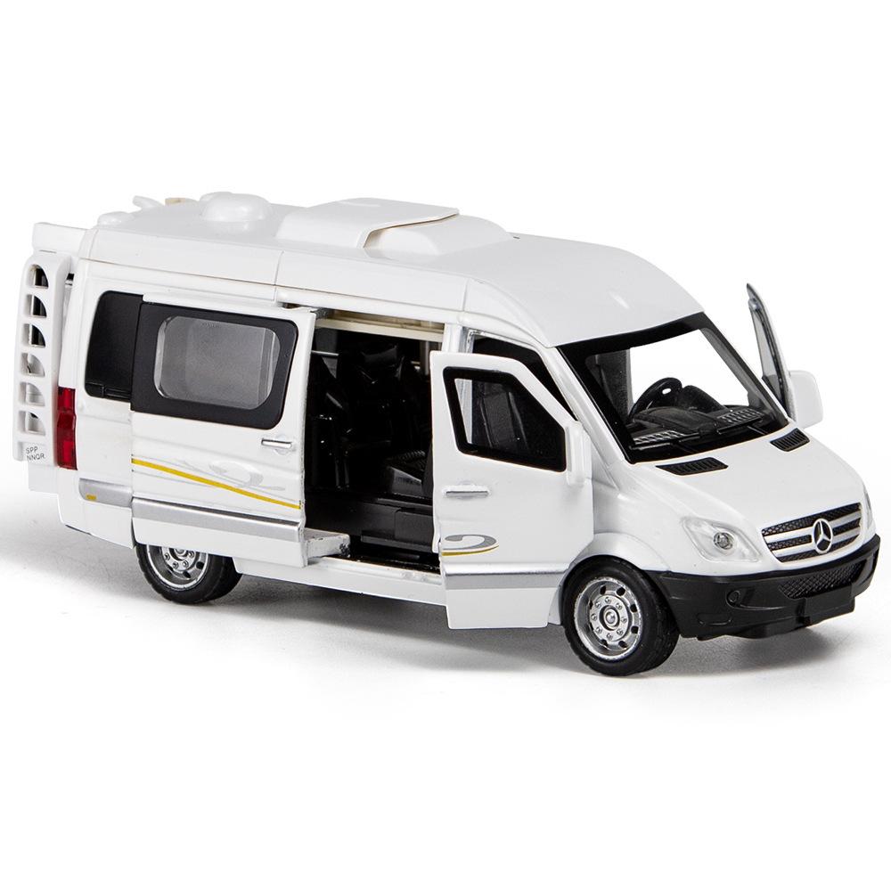 1/32 Benz MB Sprinter MPV Van Spint Wohnmobil Legierungsauto Modell Diecasts Metall Spielzeugauto Simulation Sound und Licht Kinderspielzeug Sammlerstücke Geschenke weiß