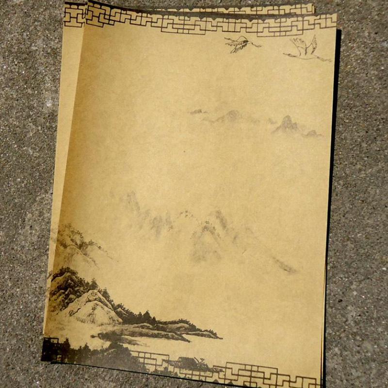 8 teile/satz Retro Kraft Papier Brief Pad Schreiben Brief Schreibwaren Romantische Hinweis Handwerk Papier Malerei Papier Schule Bürobedarf 19*25 cm