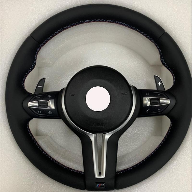 Neues Lenkrad M Serie Lenkrad für BMW F01 F10 F11 F20 F21 F30 F31 F34 F32 F33 F36 F22 F23 F48 M3 M5 Lenkrad Autozubehör M3 leather (airbag) schwarz