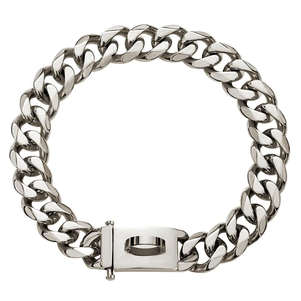19mm Goldene Kette Hundehalsband Luxuriöses Silber Gold Kubanische Gliederkette Hundehalsband Mit Sicherer Schnappverschluss Für Mittlere Und Große Pitbulls (as the picture,26inch(neck 61-65cm))