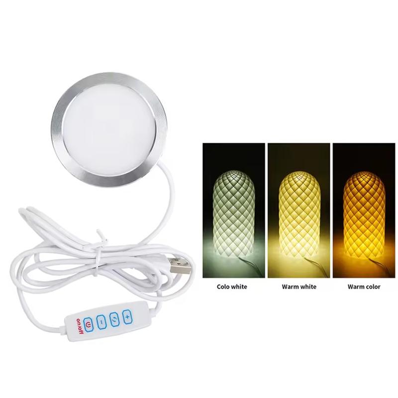 3D-Druckerteil für Bambu Lab LED-Lampen-Kit 001 DIY-Modell Hardware ohne Gehäuse Warmweiß DC 5V 3D-Drucker Einstellbares Licht-Kit Led Lamp Adjustable