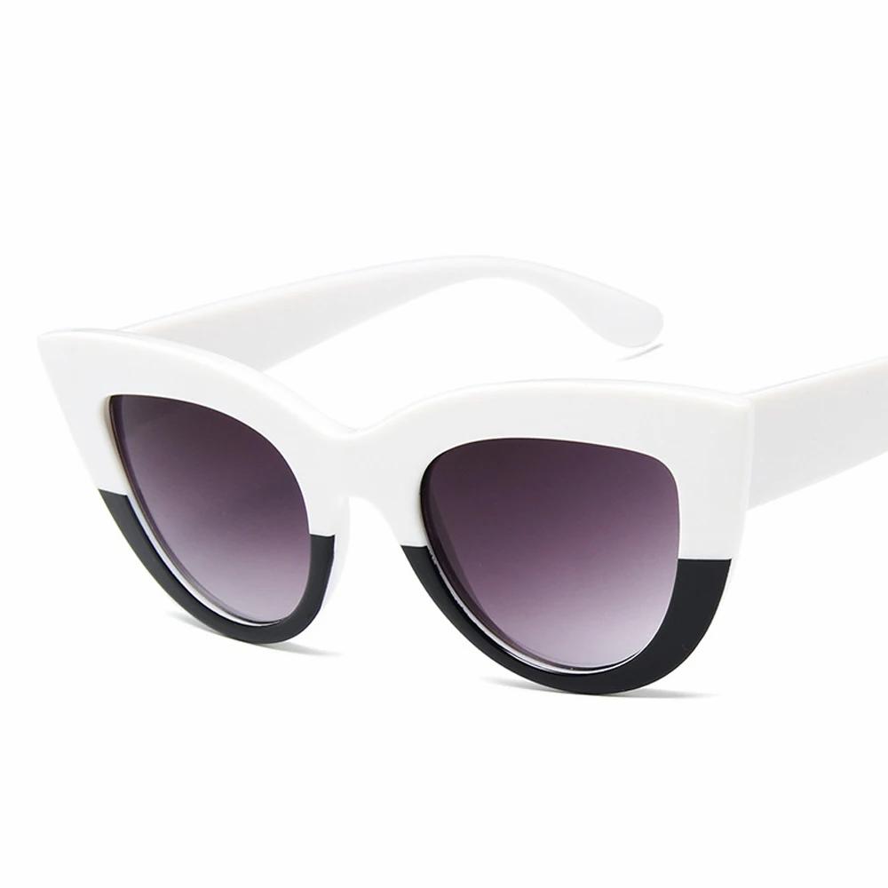 Neue Katzenaugen Damen Sonnenbrille Getönte Farblinse Herren Vintage Geformte Sonnenbrille Damen Brillen Blaue Sonnenbrille Designer